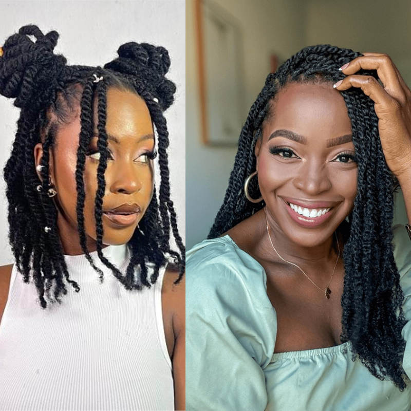 A Guide to Kinky Twist Braids and 15 Easy Twist Hairstyles With Afro ...